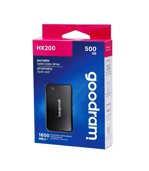 SSD  Goodram HX200 500GB 2.5" USB Black (SSDPR-HX200-500) -  4