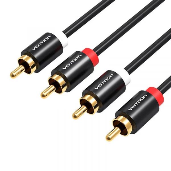  Vention 2RCA - 2RCA (M/M), 1 , Black (VAB-R06-B100) -  1