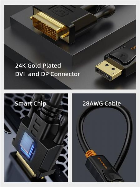  Cabletime DisplayPort - DVI (M/M), 1.8  (CD34K) -  4