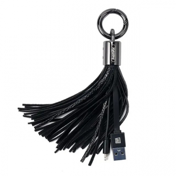  Remax RC-053i Tassel Ring USB-Lightning, 0.15, Black (6954851260141) -  1