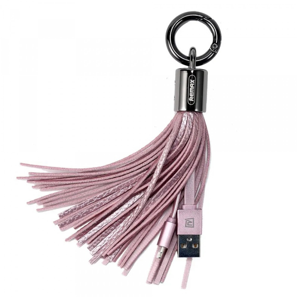  Remax RC-053i Tassel Ring USB-Lightning, 0.15, Pink (6954851260189) -  1