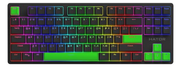   Hator PBT Keycaps Autograph Edition Lime Green (HTS-710) -  2