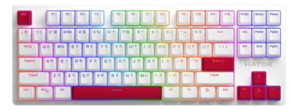   Hator PBT Keycaps Autograph Edition Racing Red (HTS-713) -  3