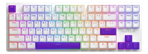   Hator PBT Keycaps Autograph Edition Vivid Lilac (HTS-716) -  3