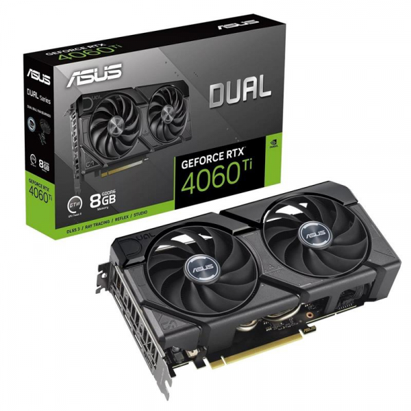  GF RTX 4060 Ti  8GB GDDR6 Dual Evo Asus (DUAL-RTX4060TI-8G-EVO) -  1