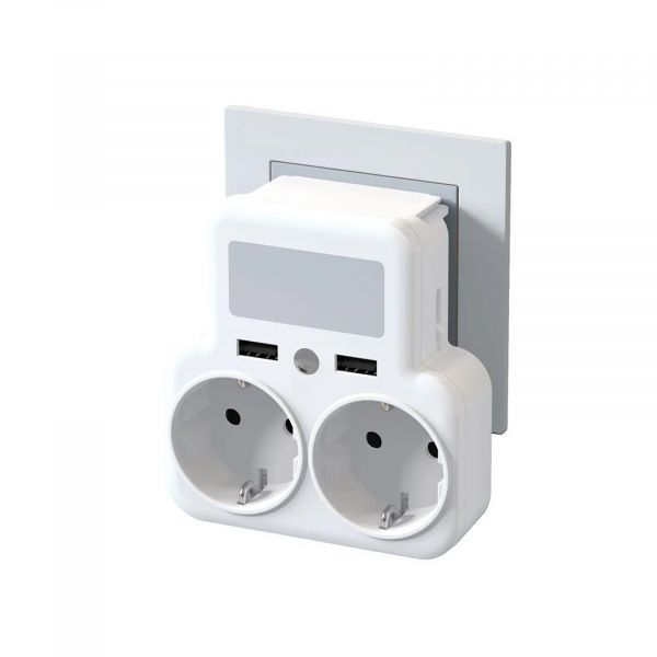    XO WL09 (2  4000W; 2USB 2.4A) White (WL09.white) -  2