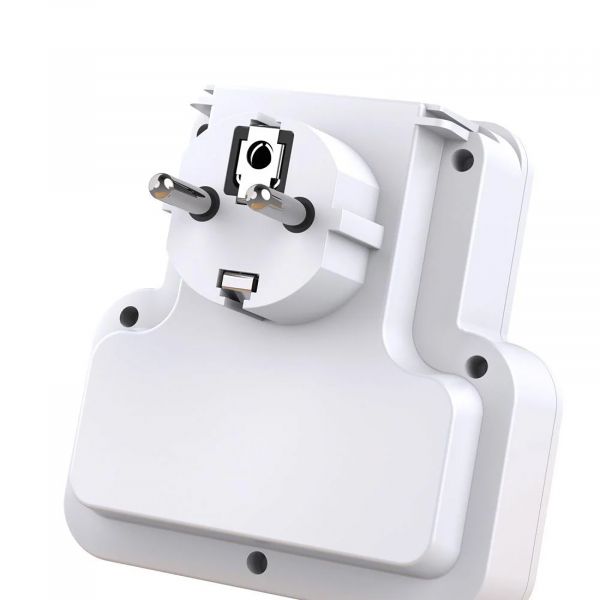    XO WL09 (2  4000W; 2USB 2.4A) White (WL09.white) -  5