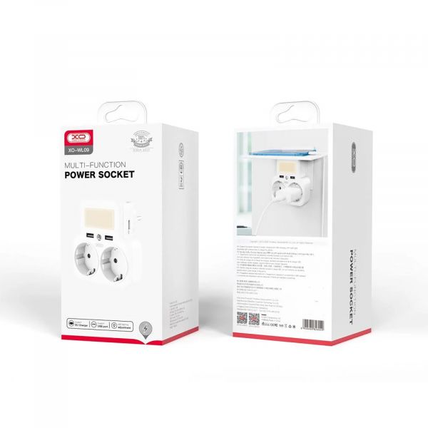    XO WL09 (2  4000W; 2USB 2.4A) White (WL09.white) -  6