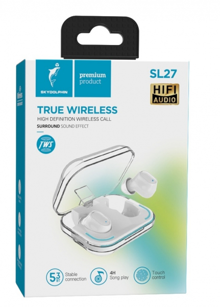 Bluetooth- SkyDolphin TWS SL27 White (SDBTE-000191) -  3