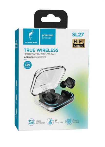 Bluetooth- SkyDolphin TWS SL27 Black (SDBTE-000192) -  3