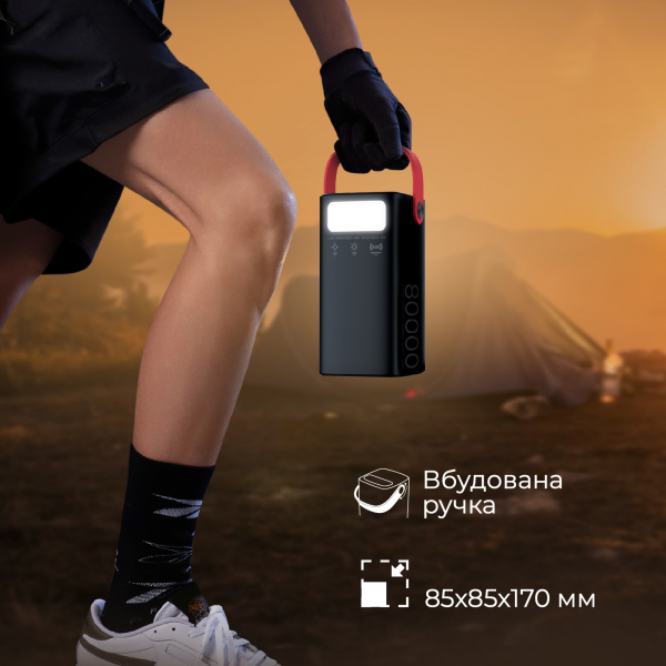    Promate PowerMine-80 65W 80000mAh Black -  9