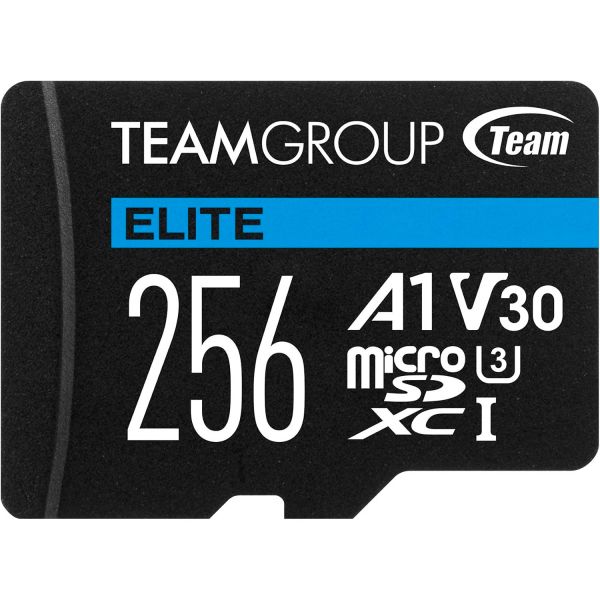  '  `i MicroSDXC 256GB UHS-I/U3 Class 10 Team Elite (TEAUSDX256GIV30A103) -  1