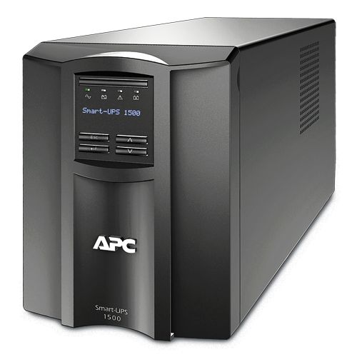    APC Smart-UPS 1500VA LCD, Lin.int., AVR, 8  IEC, SmartSlot, USB, RJ-45,  (SMT 1500I) -  1