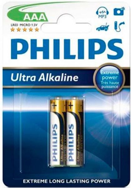  Philips Ultra Alkaline AAA/LR03 BL 2  -  1