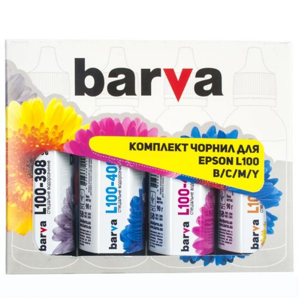   Barva EPSON L100/L210/L300/L350/L355 B/C/M/Y (T664) (E-L100-090-MP) 490  -  1