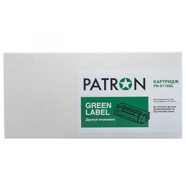  Patron (PN-D119GL) Samsung ML-1610/1615/2010/2510/2570/SCX-4321/4521 Black (MLT-D119S) Green Label -  1