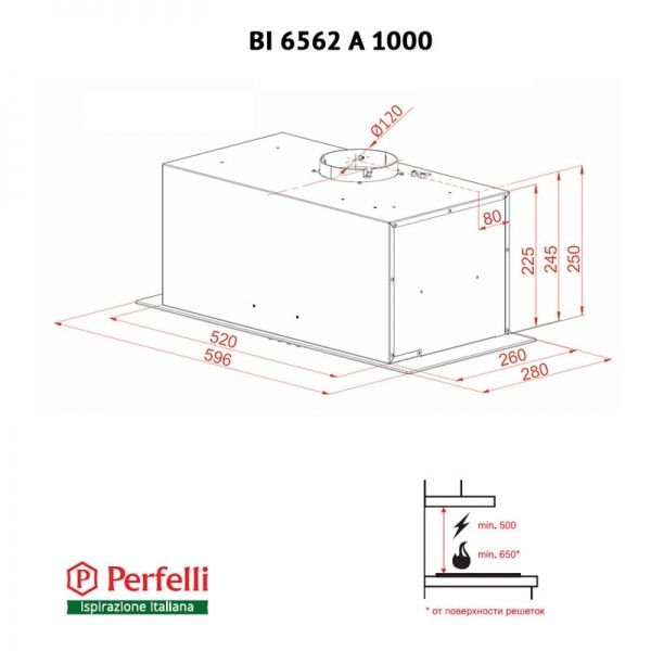  Perfelli BI 6562 A 1000 BL LED GLASS -  7