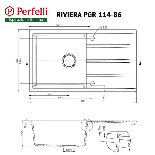   Perfelli Riviera PGR 114-86 White -  4