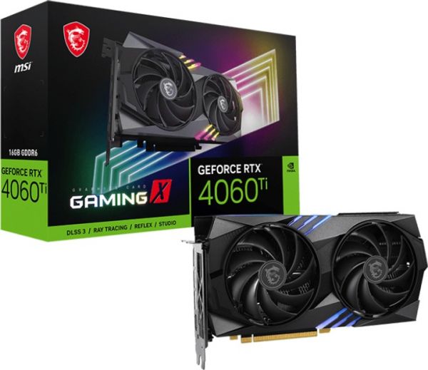  GF RTX 4060 Ti 16GB GDDR6 Gaming X MSI (GeForce RTX 4060 Ti GAMING X 16G) -  1