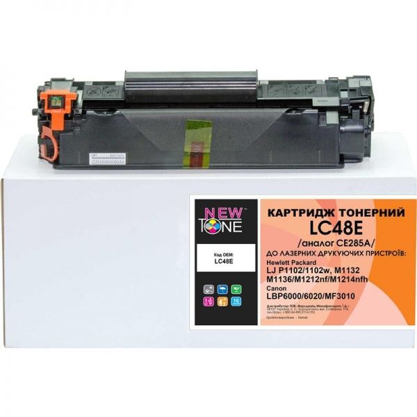  NewTone (C285E/LC48E) HP LJ P1102/M1132/M1212 Black ( CE285A/Canon 725) -  1