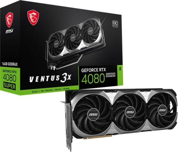 ³ GF RTX 4080 Super 16GB GDDR6X Ventus 3X MSI (GeForce RTX 4080 SUPER 16G VENTUS 3X OC) -  1