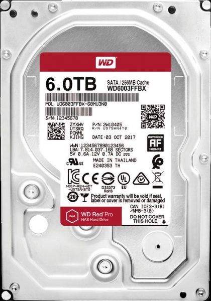 HDD SATA 6.0TB WD Red Pro NAS 7200rpm 256MB (WD6003FFBX) -  1