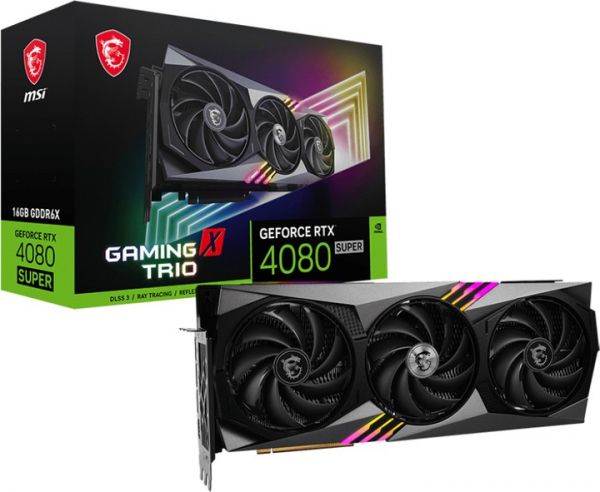  GF RTX 4080 Super 16GB GDDR6X Gaming X Trio MSI (GeForce RTX 4080 SUPER 16G GAMING X TRIO) -  1