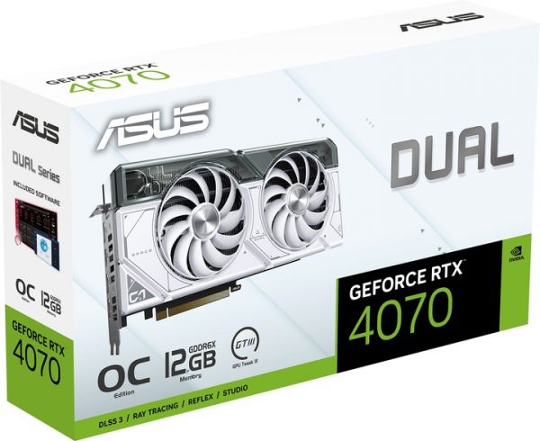  GF RTX 4070 12GB GDDR6X Dual EVO White OC Asus (DUAL-RTX4070-O12G-EVO-WHITE) -  15