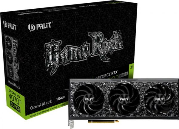  GF RTX 4070 Ti Super 16GB GDDR6X GameRock OmniBlack Palit (NED47TS019T2-1020Q) -  1