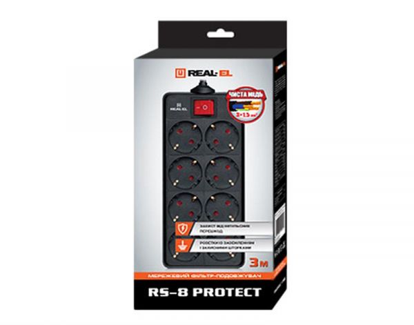 Գ  REAL-EL RS-8 PROTECT 3.0m Black -  4