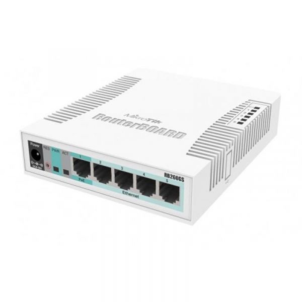  MikroTik CSS106-1G-4P-1S (5x1Gb, 1x SFP, Passive PoE out  2-5 ) -  3