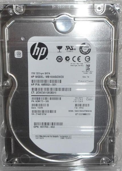  HDD SATA 1.0TB HP 7200rpm (MB1000GCWCV) -  1