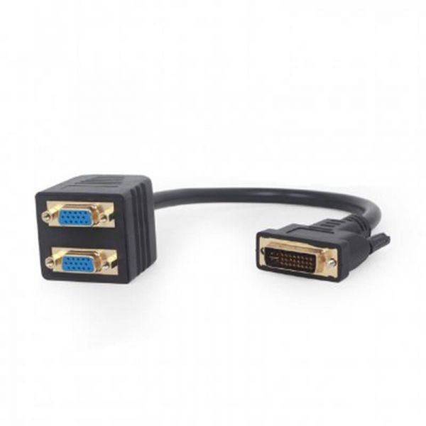  Cablexpert DVI - 2VGA (M/M), 0.3 , Black (A-DVI-2VGA-01) -  1