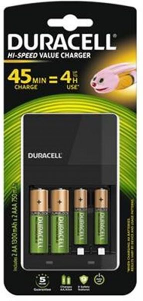 oe  Duracell CEF14 + AA/HR06 NI-MH 1300 mAh BL 2 + AAA/HR03 NI-MH 750 mAh BL 2 -  1