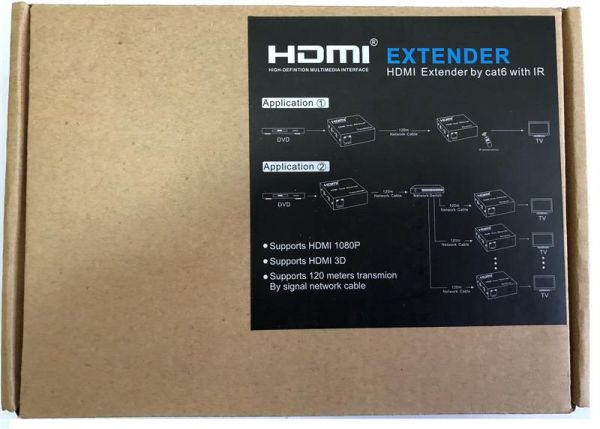  Atcom HDMI - RJ-45 (F/F),  120 , Black (14157) -  3