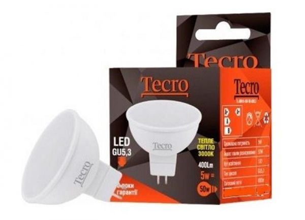   Tecro 5W GU5.3 3000K (TL-MR16-5W-3K-GU5.3) -  1