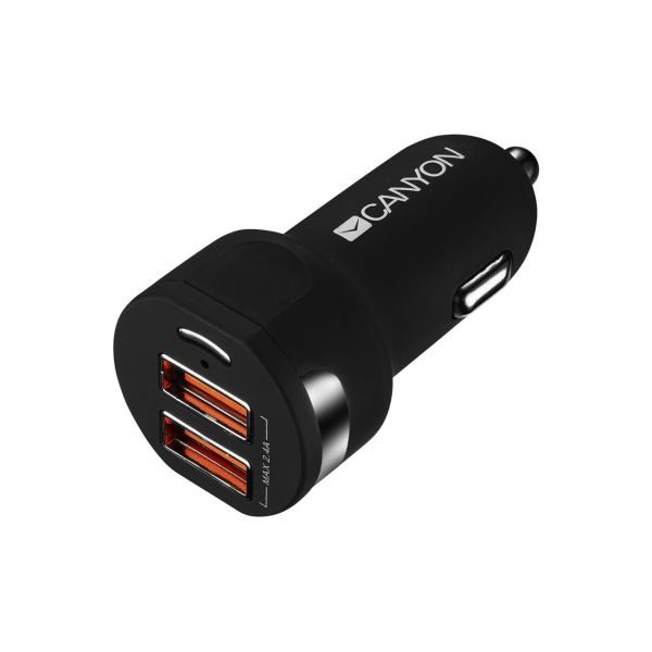    Canyon (2USB, 2.1A) Black (CNE-CCA04B) -  1