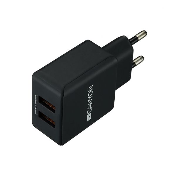    Canyon (2USB, 2.1A) Black (CNE-CHA03B) -  1