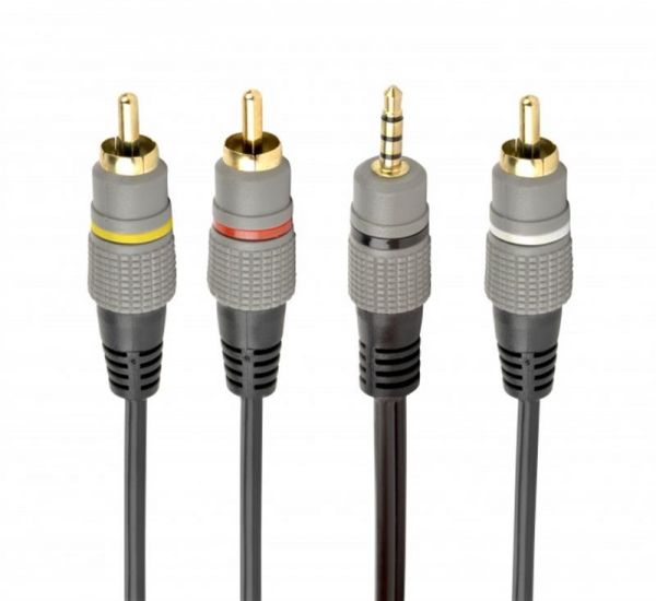   Cablexpert CCAP-4P3R-1.5M 3.5 Jack (4pin)-3RCA, 1.5  -  1