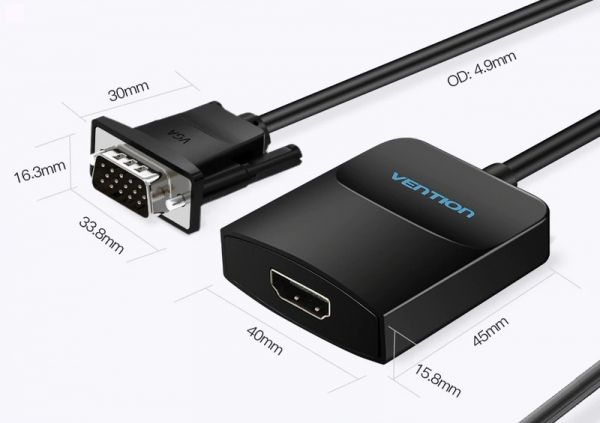  Vention VGA-HDMI, 0.2 m,     (ACNBB) -  8