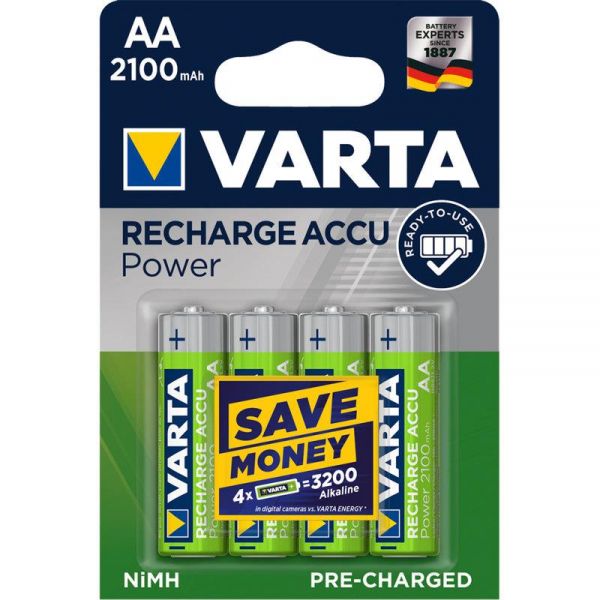  Varta Ready to Use AA/HR06 Ni-MH 2100 mAh BL 4 -  1