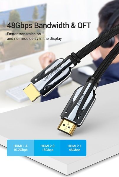  Vention HDMI-HDMI, 2 m, v2.1 (AALBH) -  10