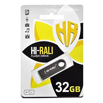 USB Flash Drive 32Gb Hi-Rali Shuttle series Black / HI-32GBSHBK -  1