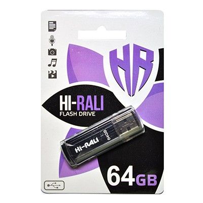 - USB 64GB Hi-Rali Stark Series Black (HI-64GBSTBK) -  1