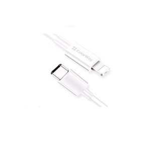   USB Type-C to Lightning 1.0m 3A white ColorWay (CW-CBPDCL032-WH) -  1