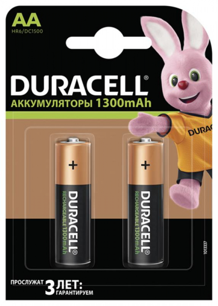  Duracell DC1500 Ni-MH AA/HR06 1300 mAh BL 2 -  1