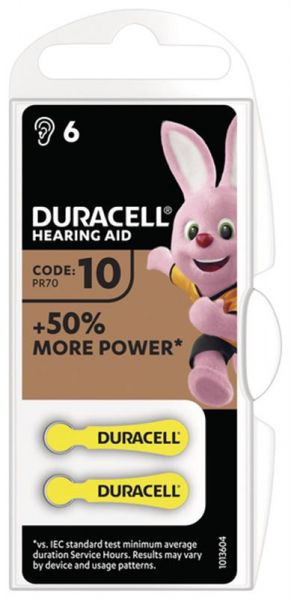  Duracell Hearing Aid HA 10 BL 6  (  ) -  1