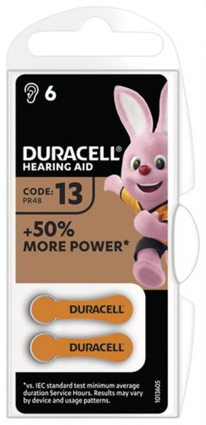  Duracell Hearing Aid HA 13 BL 6  (  ) -  1