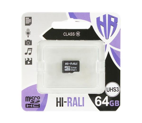  '  ' microSDXC, 64Gb, Class10 UHS-1, Hi-Rali,  , HI-64GBSDU3CL10-00 -  1