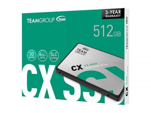 SSD  Team CX2 512GB 2.5" SATAIII 3D SLC (T253X6512G0C101) -  4